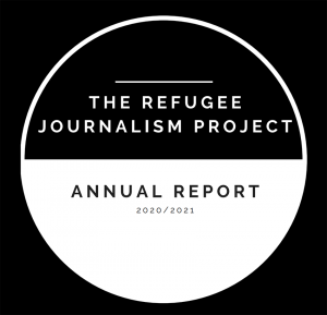 Logo for annual report in black and white